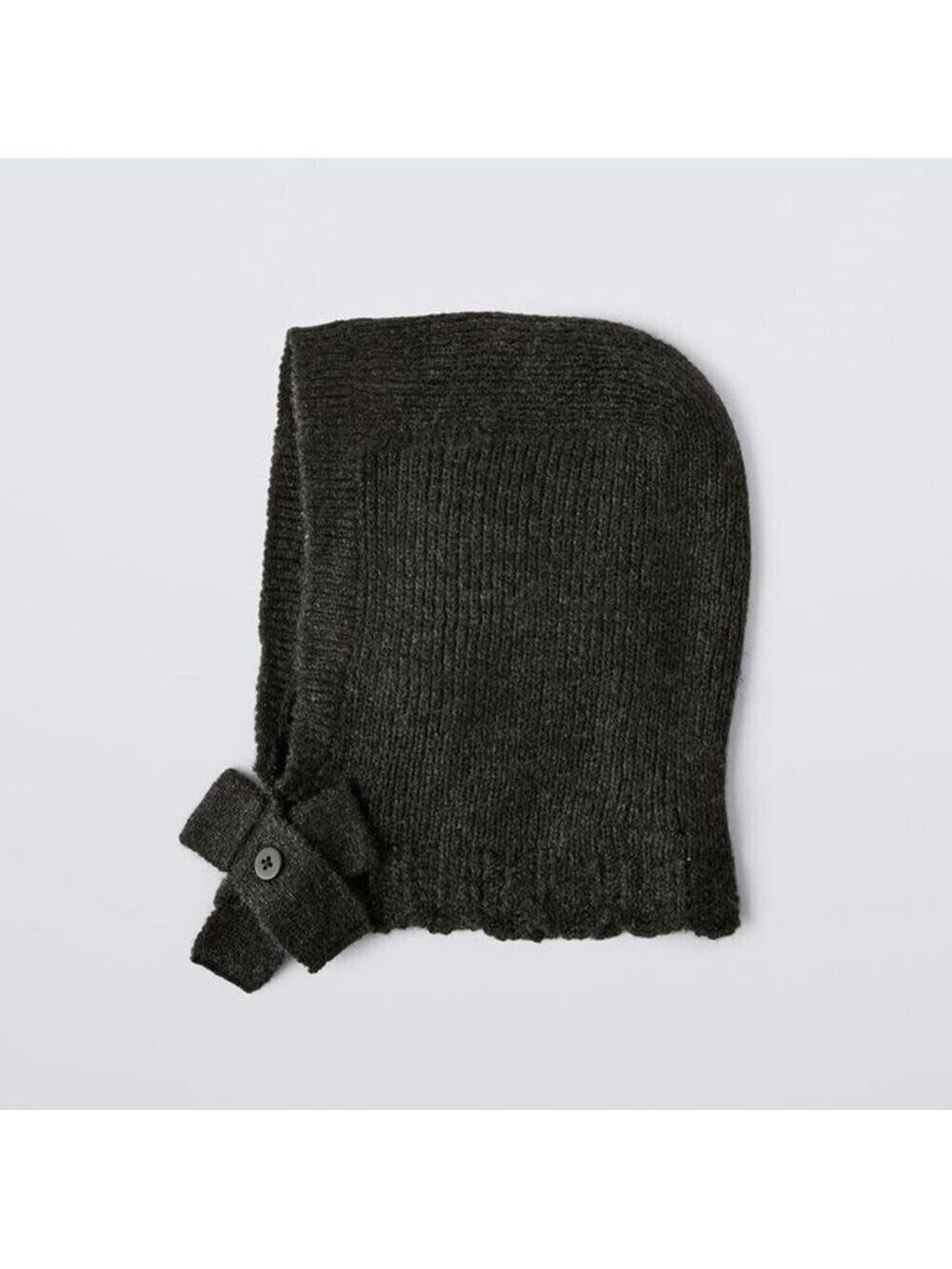 NEW! Zara Baby | Knit Balaclava Hood In Anthacite Grey